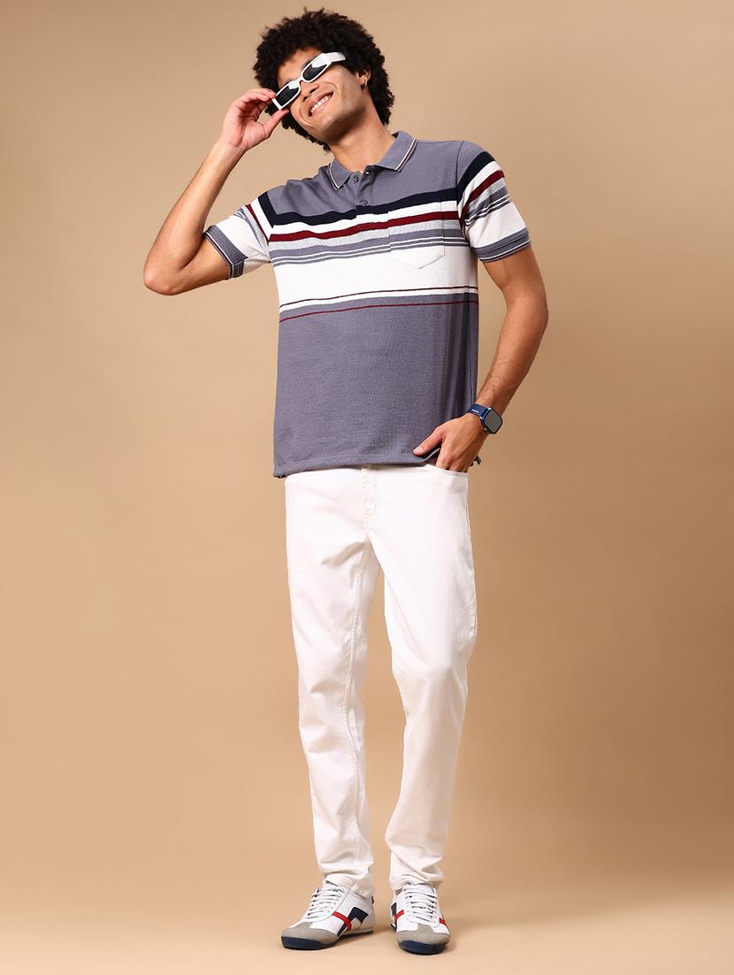 grey poly cotton plain tshirt - 21966588 - Standard Image - 4