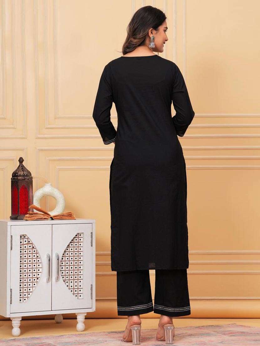 women three quarter sleeve kurta pant with dupatta set - 21966721 - Standard Image - 4