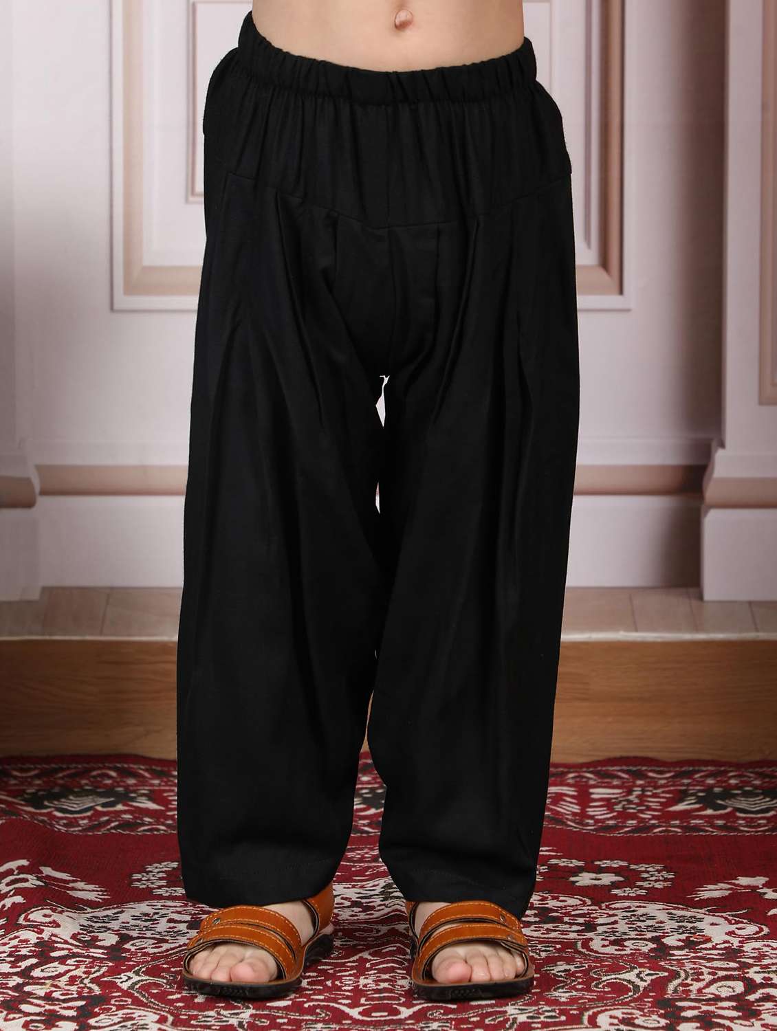 boys printed mandarin neck kurta salwar set - 21966778 -  Standard Image - 4