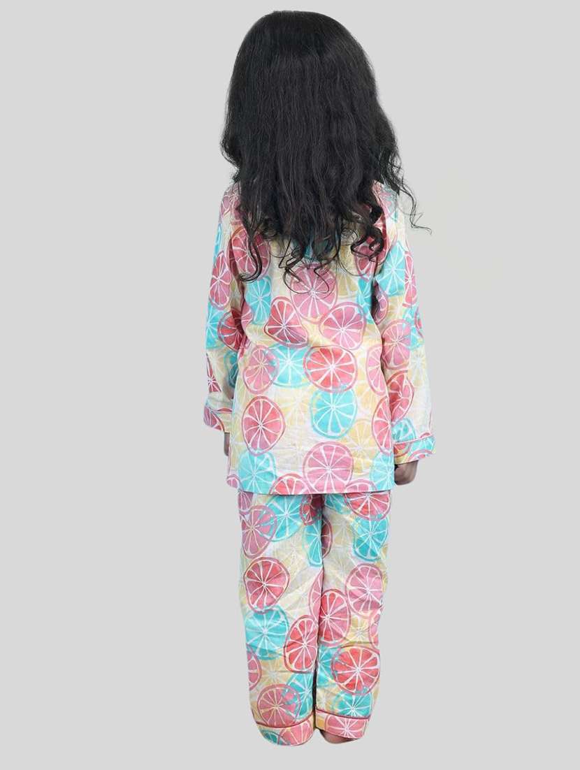 girls printed long sleeve nightwear pyjama set - 21966803 -  Standard Image - 4