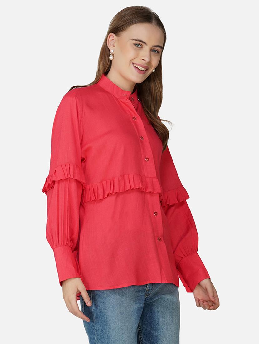 pink viscose regular shirt - 21966832 -  Standard Image - 1