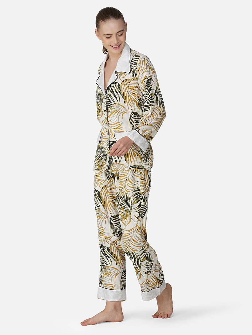 women printed nightwear pyjama set - 21966847 -  Standard Image - 1