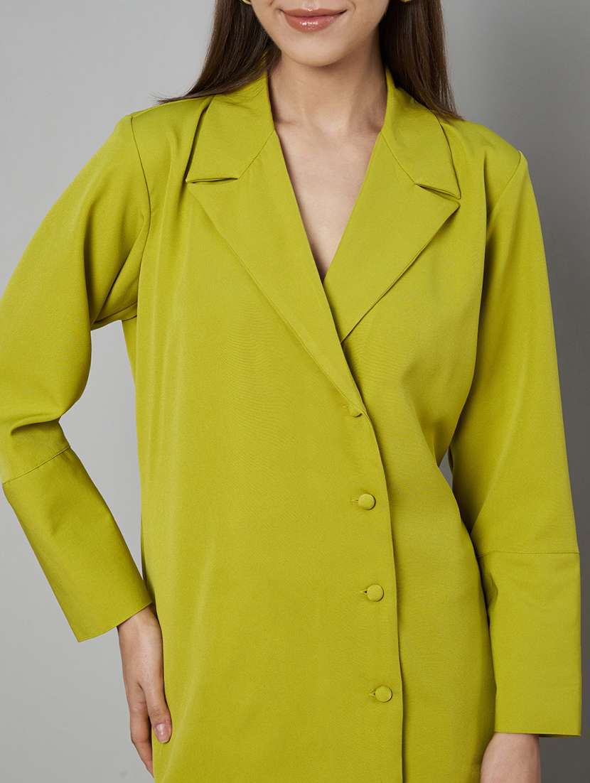 women solid blazer and trouser co-ord set - 21966848 -  Standard Image - 4