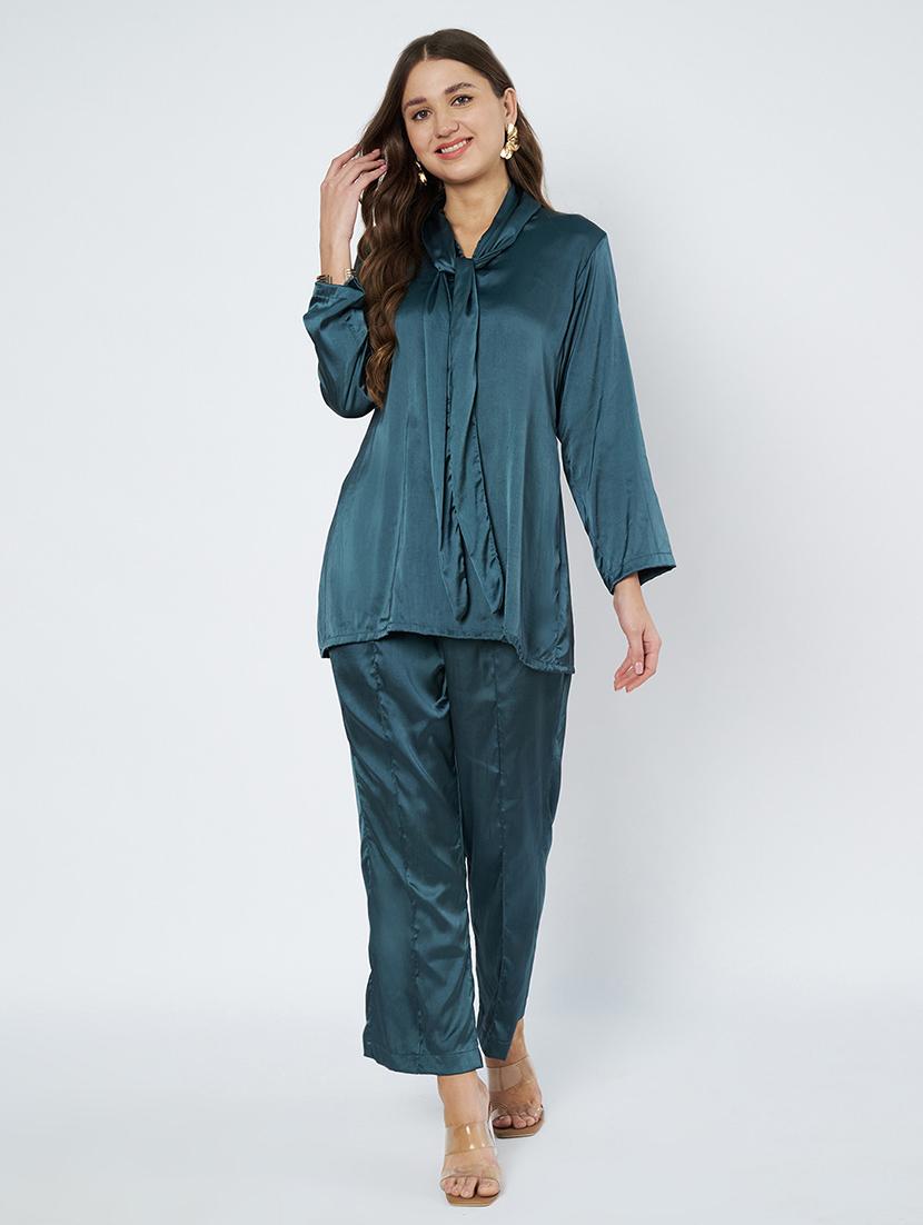 women embroidered  top and trouser co-ord set - 21966854 -  Standard Image - 1