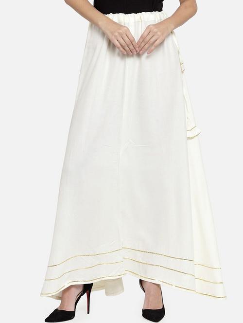 women gota patti mid rise flared maxi skirt - 21966892 - Standard Image - 0