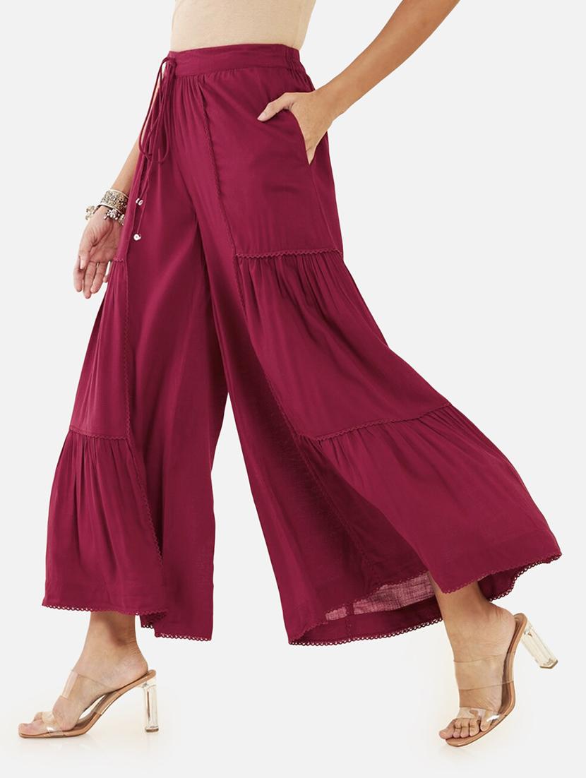 women solid mid rise sharara - 21966904 -  Standard Image - 1
