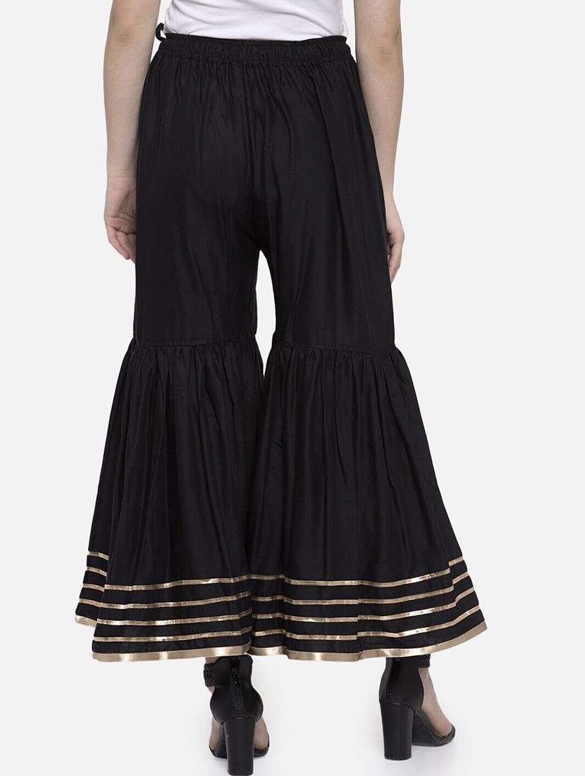 women solid with work mid rise gotta work sharara - 21966905 -  Standard Image - 1