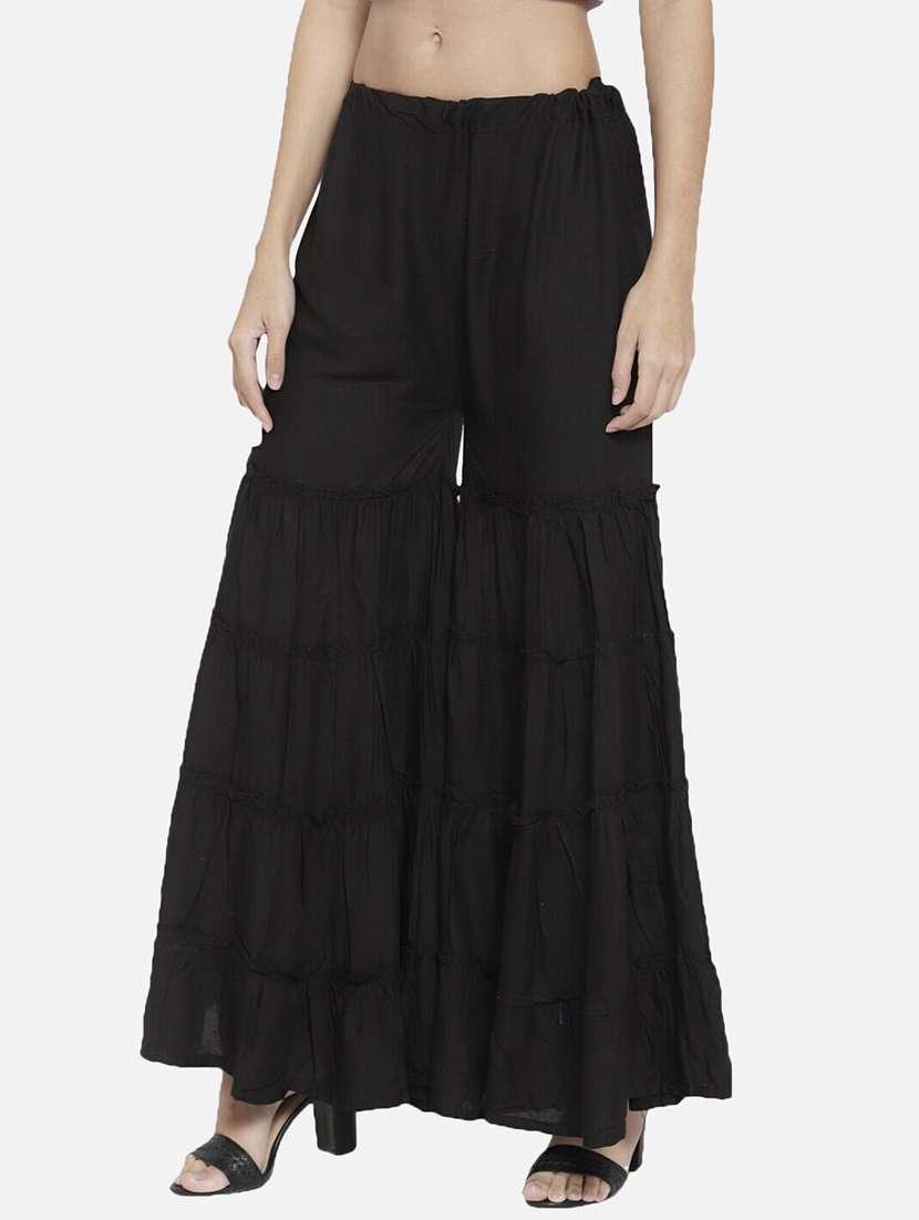 women solid mid rise sharara - 21966906 -  Standard Image - 1