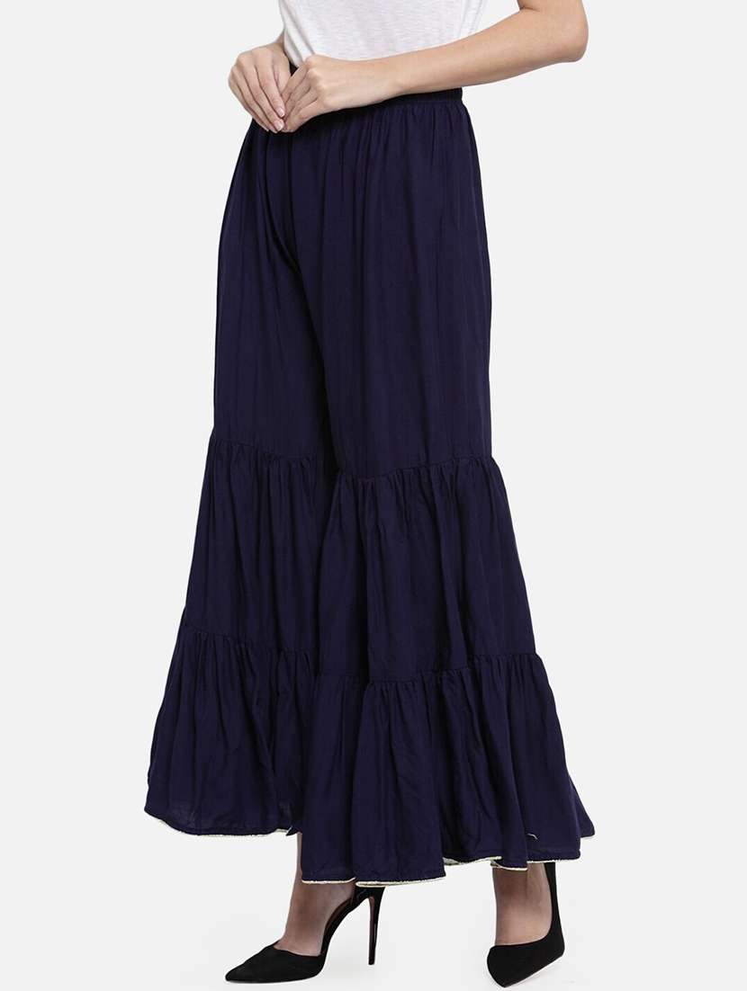 women solid mid rise sharara - 21966908 -  Standard Image - 1