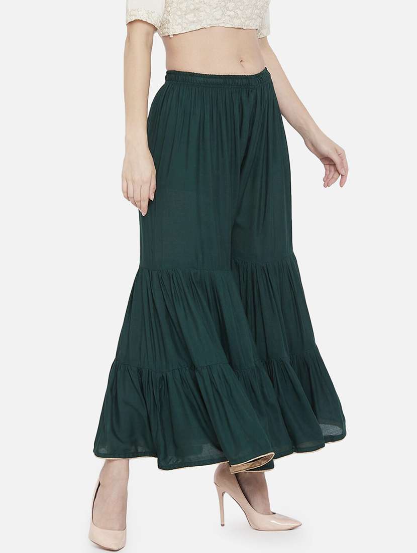 women solid mid rise sharara - 21966912 -  Standard Image - 1