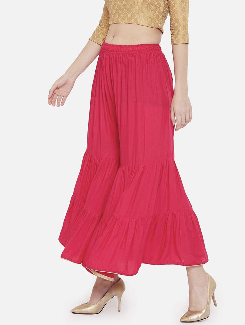 women solid mid rise sharara - 21966922 -  Standard Image - 1