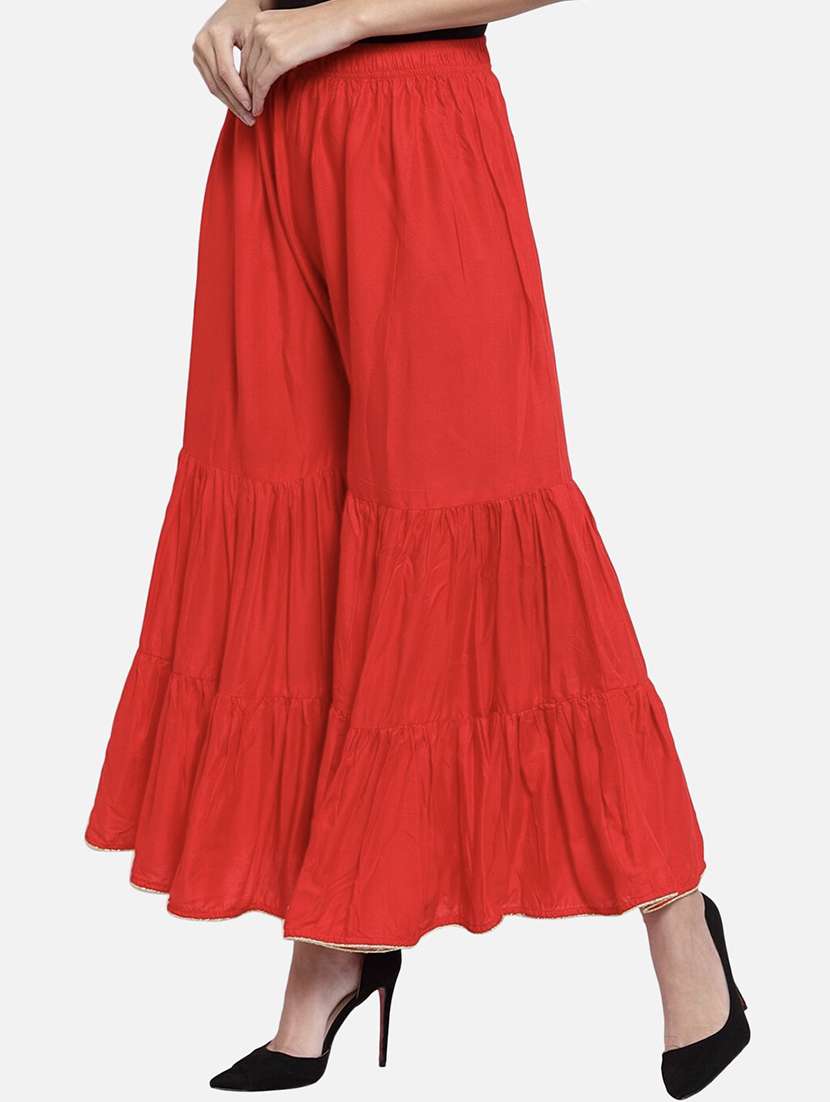 women solid mid rise sharara - 21966924 -  Standard Image - 1