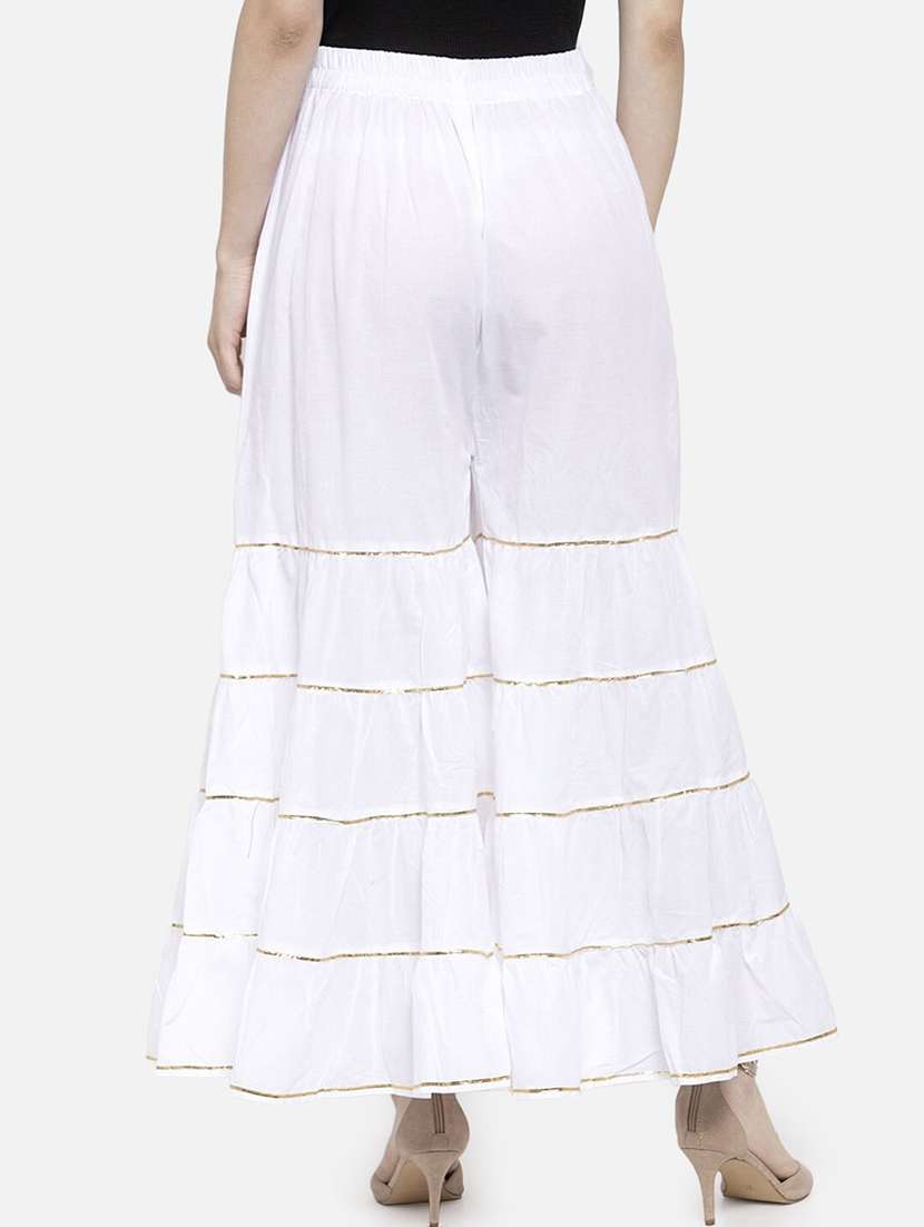 women solid with work mid rise gotta work sharara - 21966928 -  Standard Image - 1