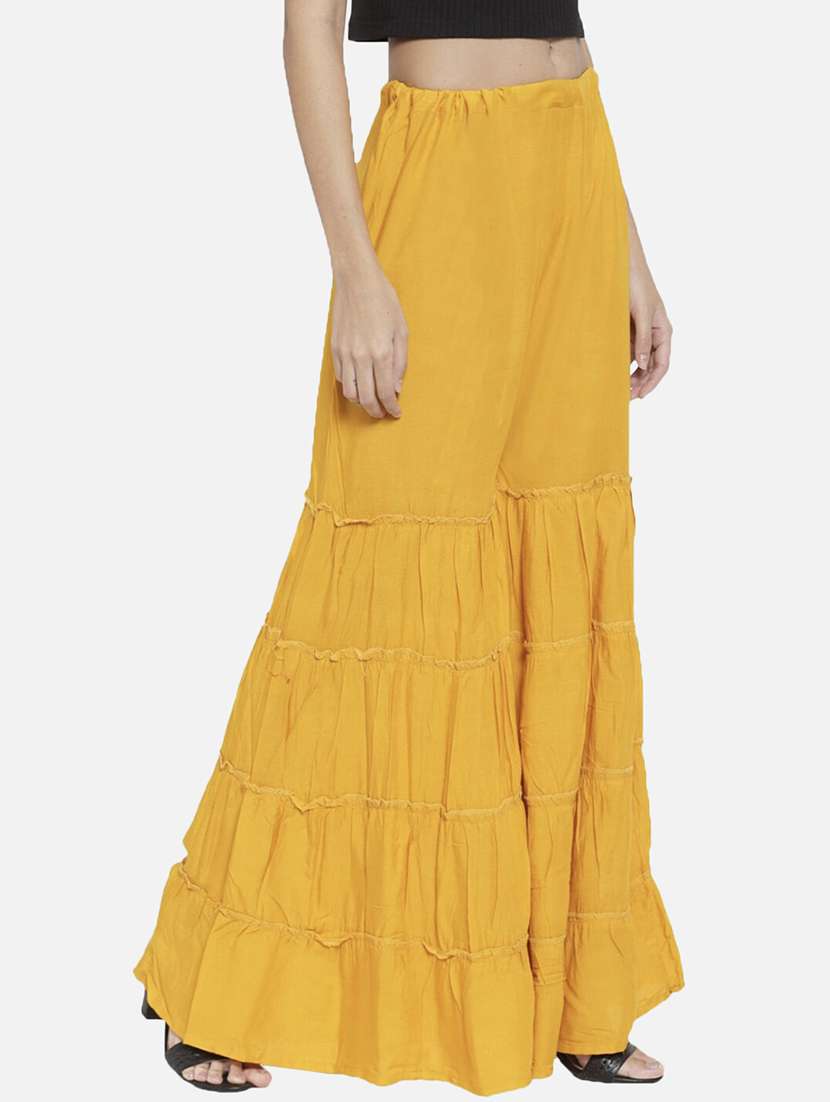 women solid mid rise sharara - 21966934 -  Standard Image - 1