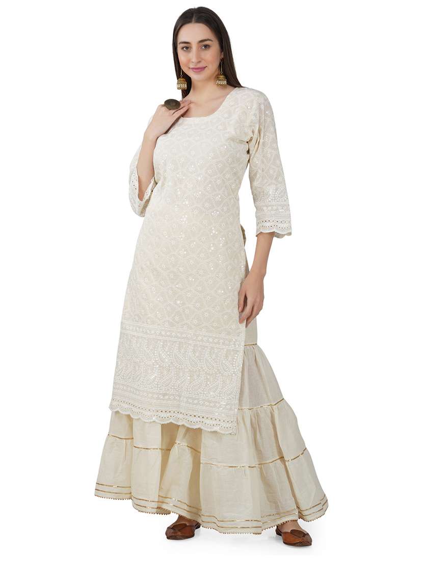 women solid with work mid rise gotta work sharara - 21966943 -  Standard Image - 4