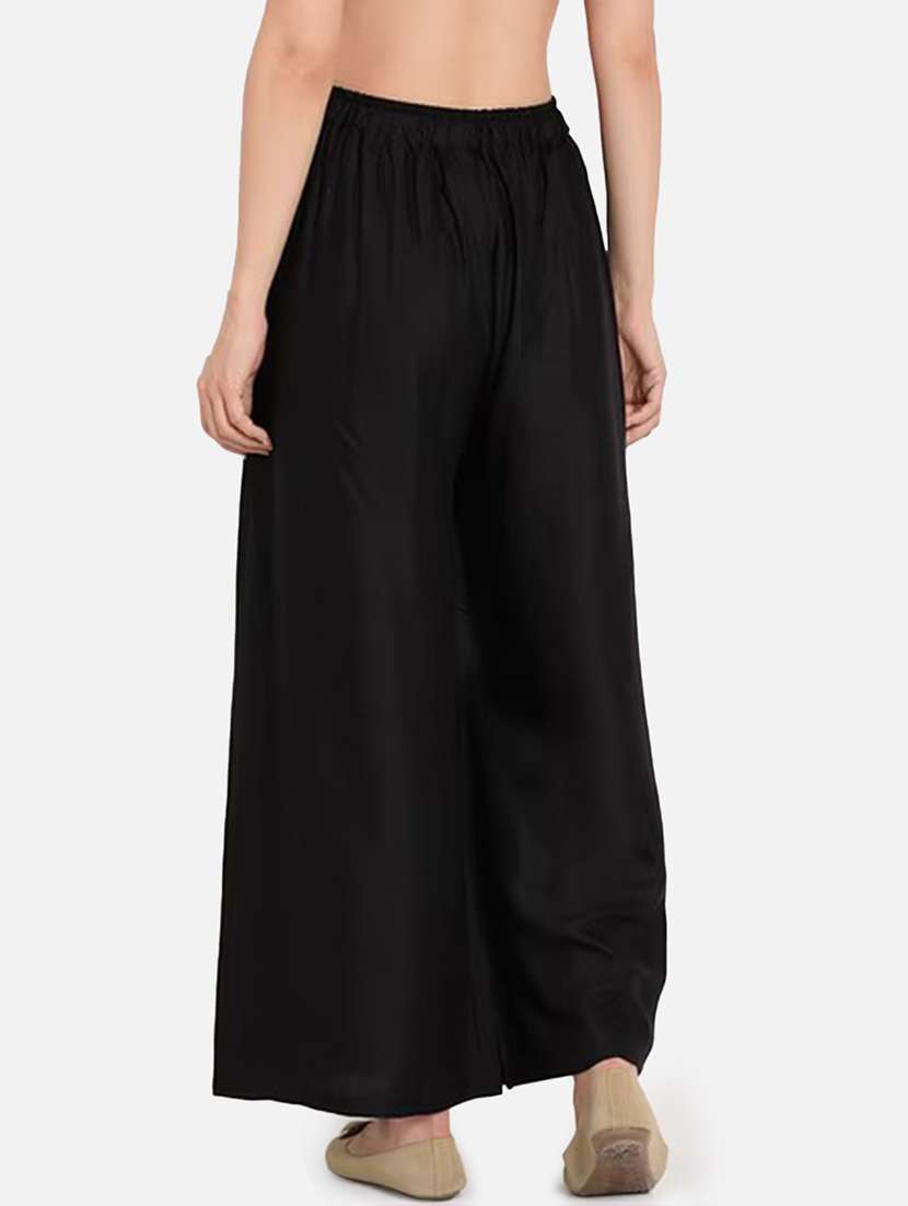 women pack of 2 solid flared palazzo - 21966953 -  Standard Image - 1
