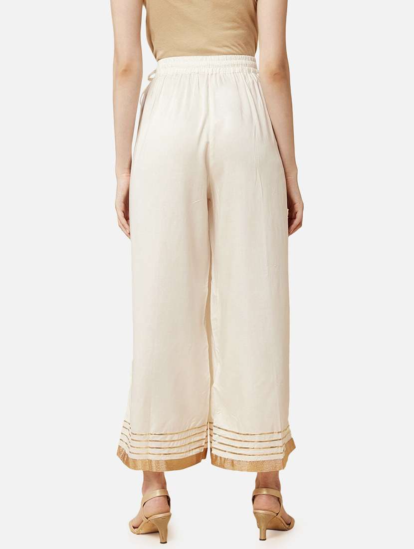 women printed mid rise flared palazzo - 21966957 -  Standard Image - 1