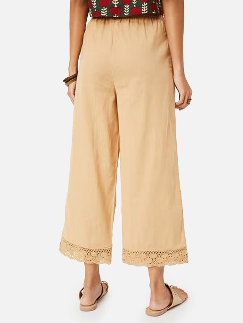 women solid mid rise flared palazzo - 21966960 - Standard Image - 1