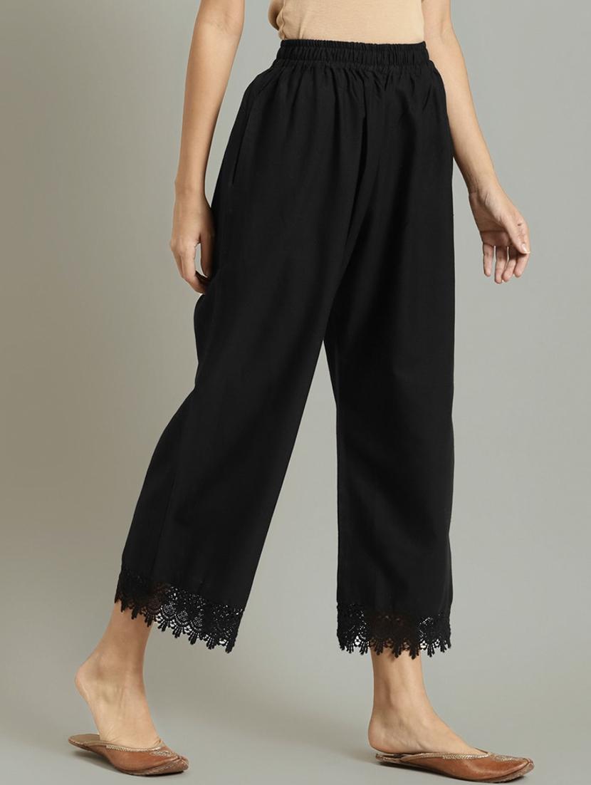 women printed mid rise straight palazzo - 21966961 -  Standard Image - 1