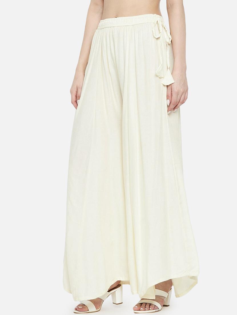 women solid high rise flared palazzo - 21966965 - Standard Image - 1