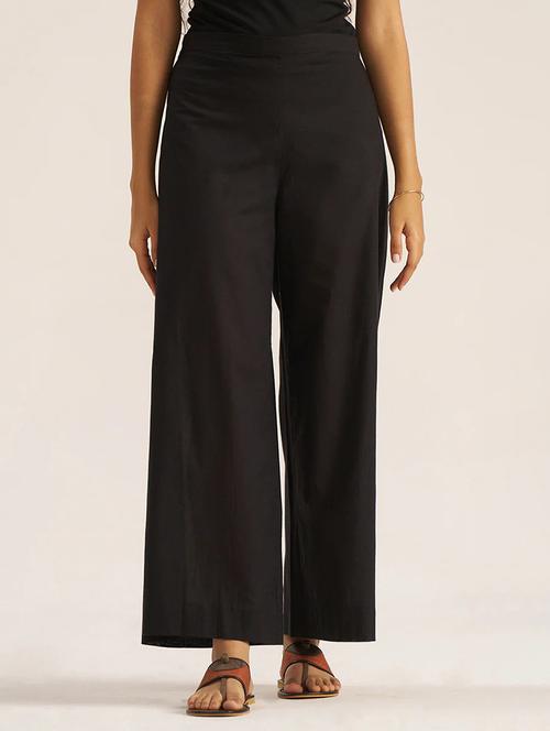 women solid mid rise straigh palazzo - 21966976 -  Standard Image - 0
