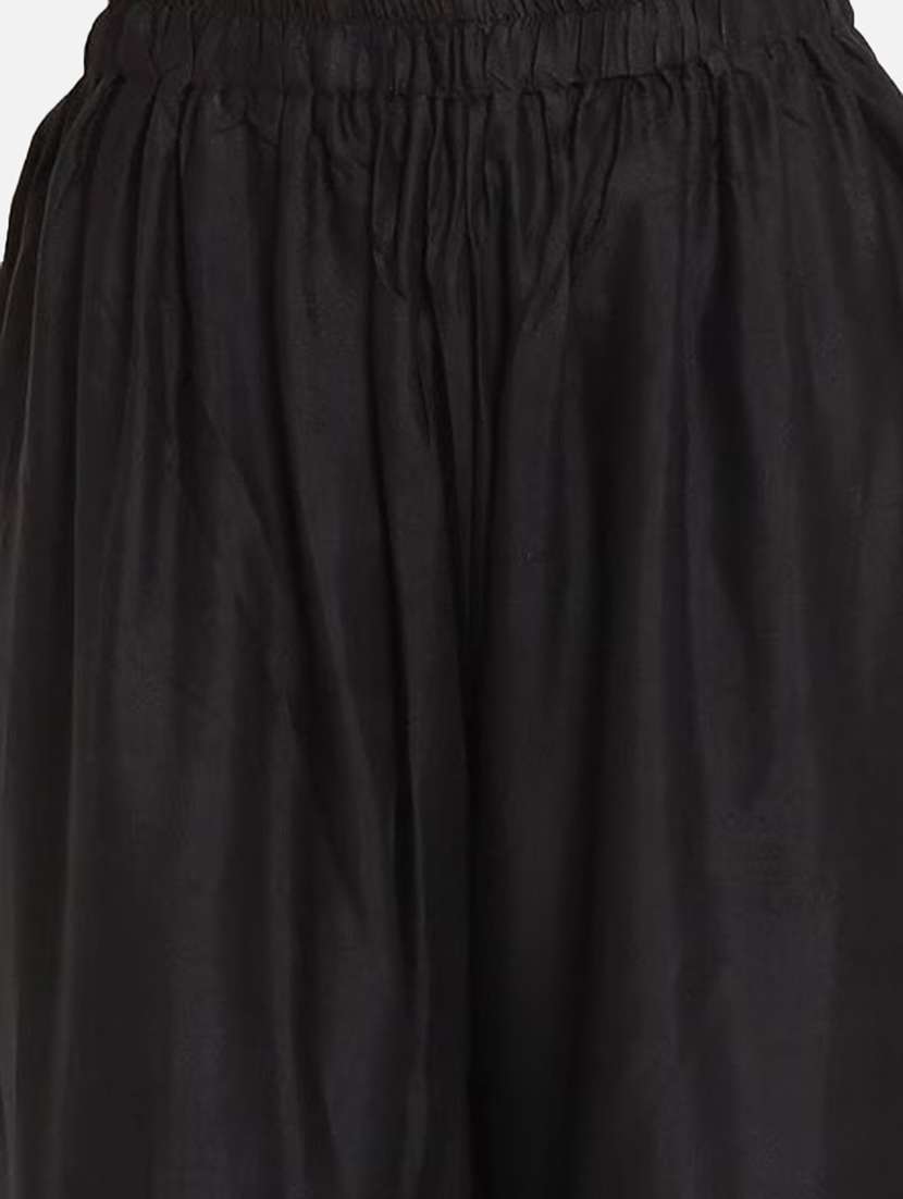 women solid mid rise flared palazzo - 21966980 -  Standard Image - 4