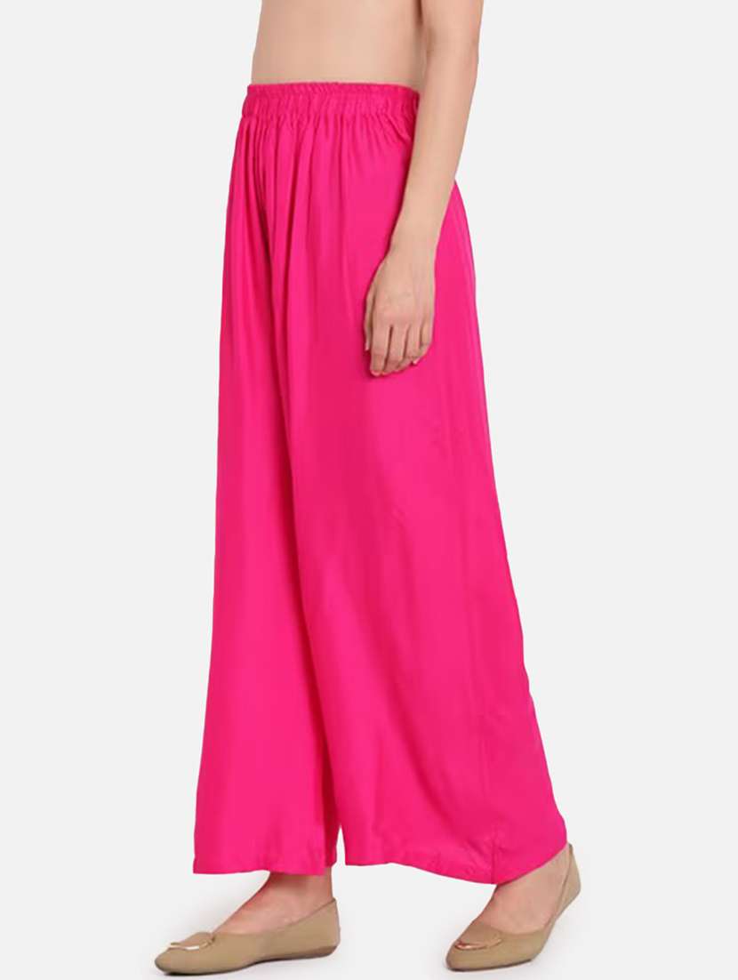 women solid high rise flared palazzo - 21966986 -  Standard Image - 1