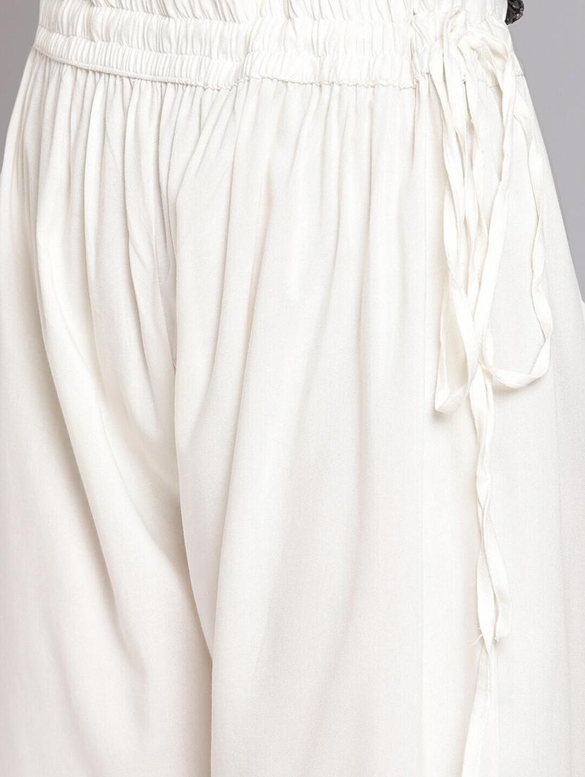 women solid high rise straight palazzo - 21966993 - Standard Image - 4