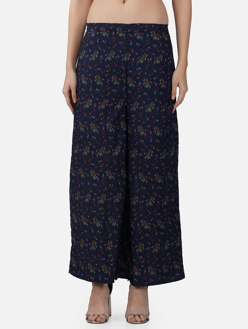women printed low rise striaght palazzo - 21967007 - Zoom Image - 0