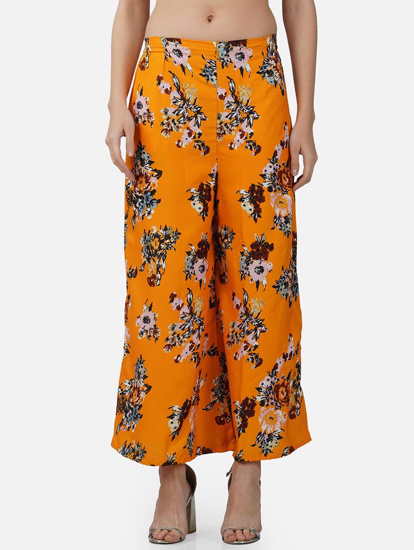 women floral print mid rise flared palazzo - 21967009 - Zoom Image - 0