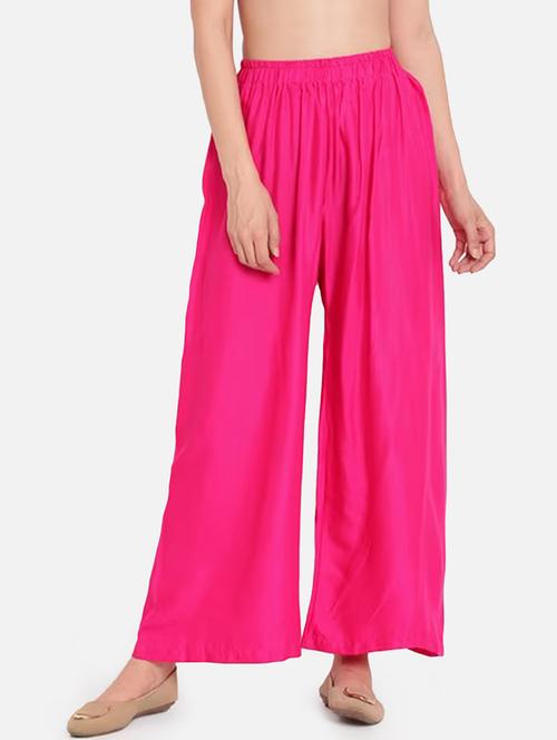 women solid high rise straigh palazzo - 21967034 -  Standard Image - 0