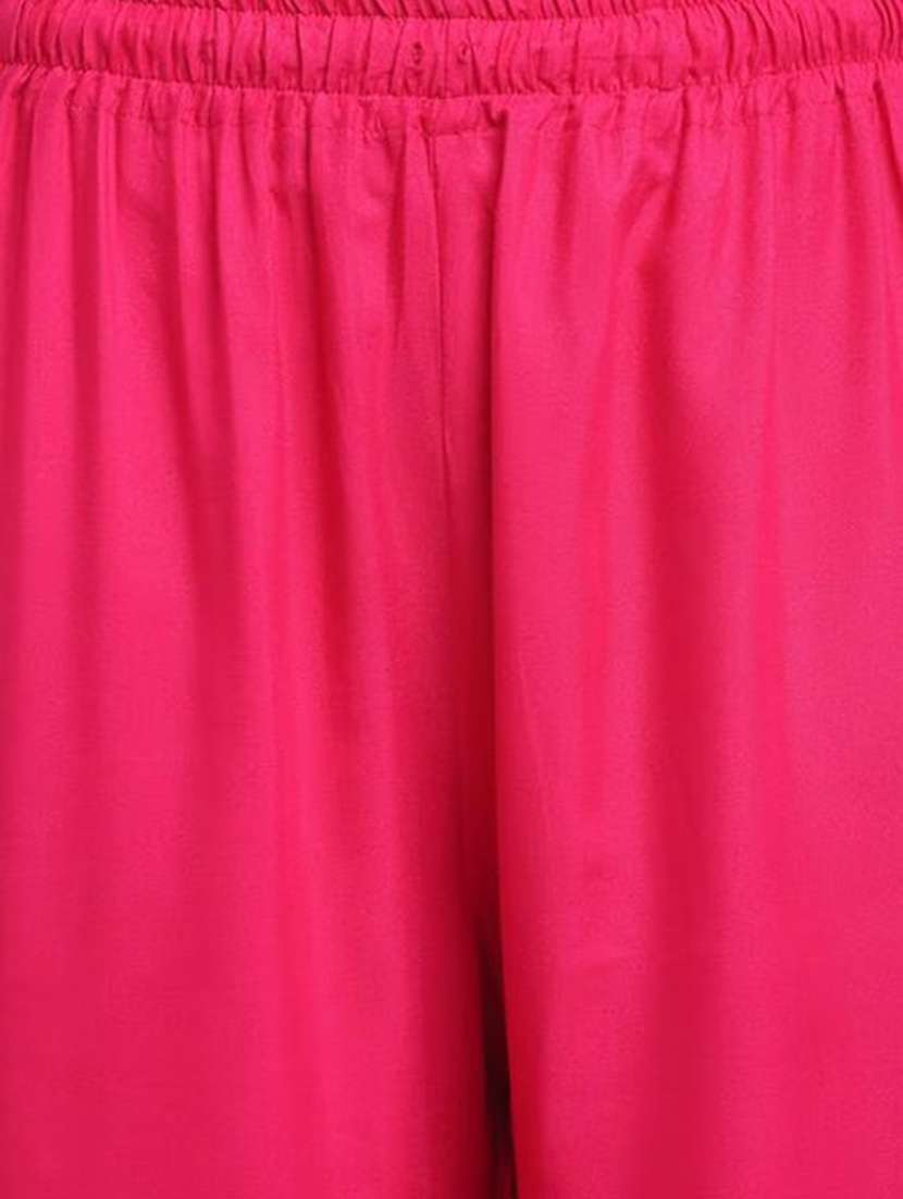 women solid mid rise flared palazzo - 21967035 -  Standard Image - 4