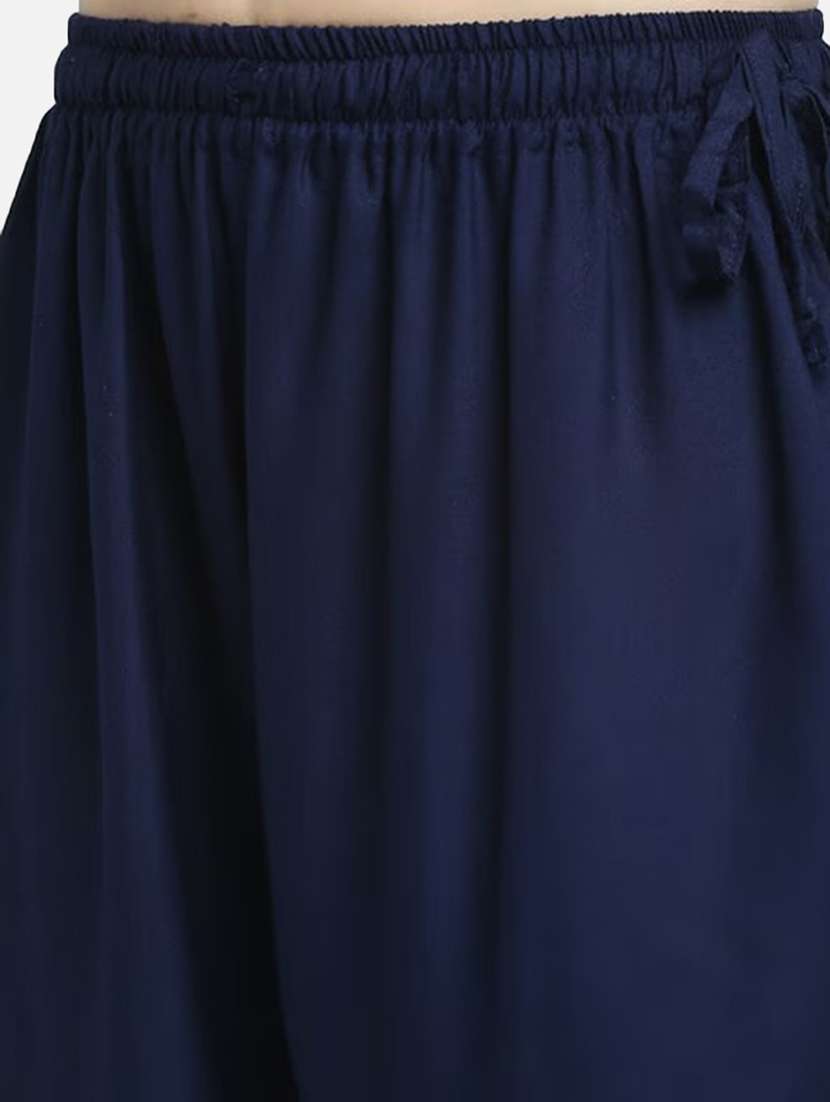 women solid mid rise flared palazzo - 21967040 -  Standard Image - 4