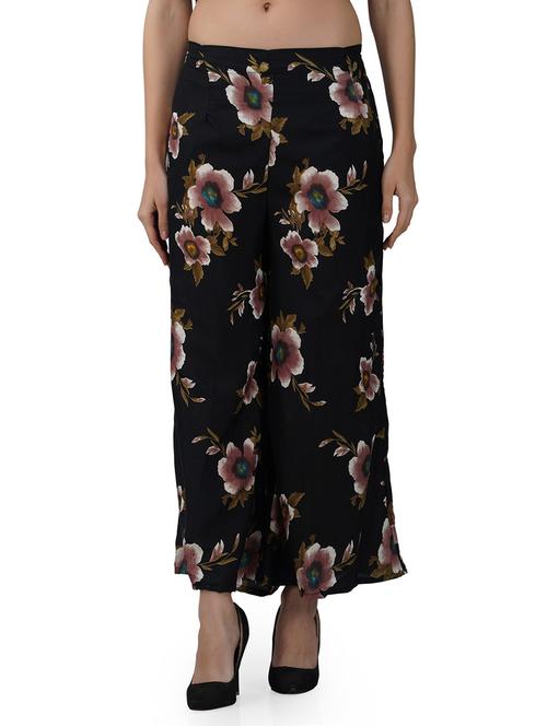 women floral printed mid rise flared palazzo - 21967042 -  Standard Image - 0