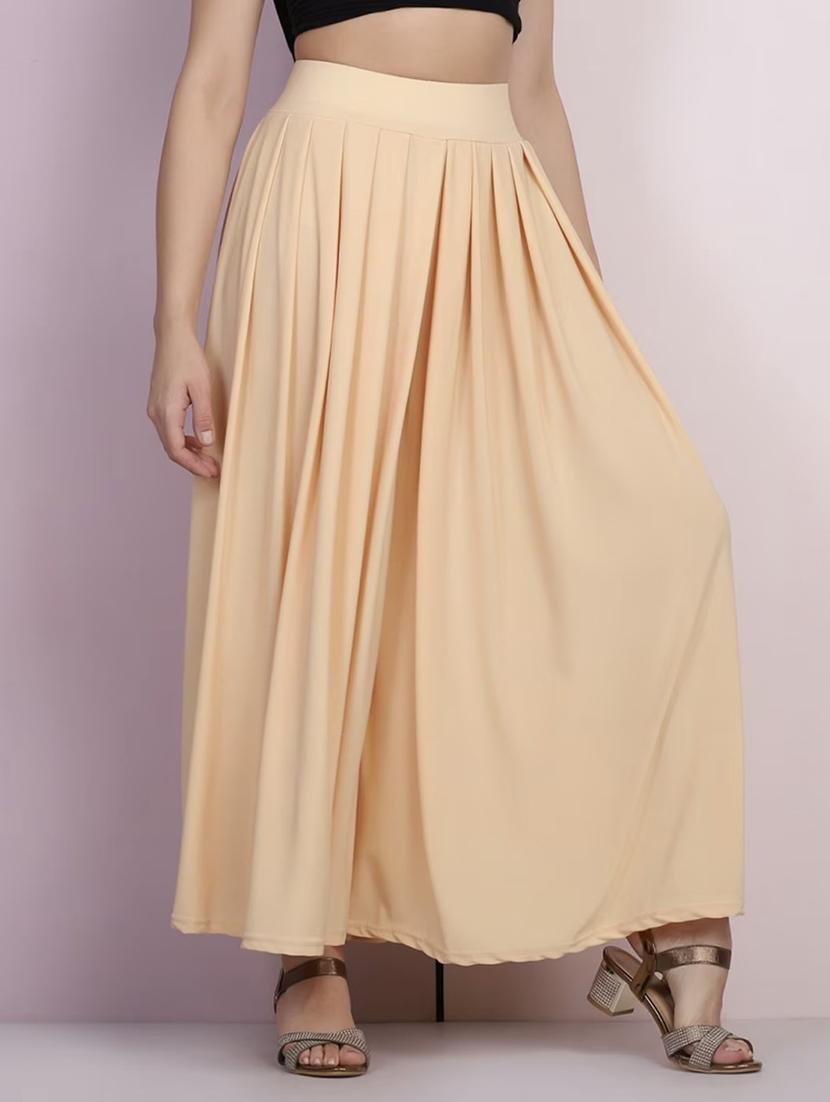 women solid mid rise flared palazzo - 21967057 -  Standard Image - 1