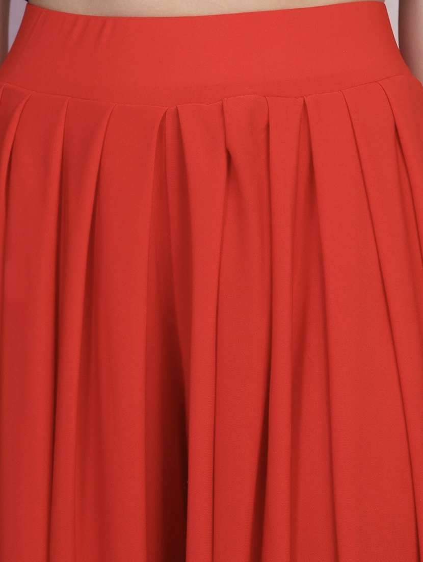 women solid mid rise flared palazzo - 21967062 -  Standard Image - 4