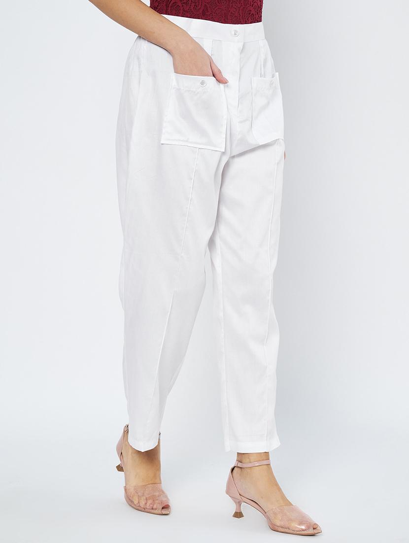 white cotton trousers - 21967066 -  Standard Image - 1