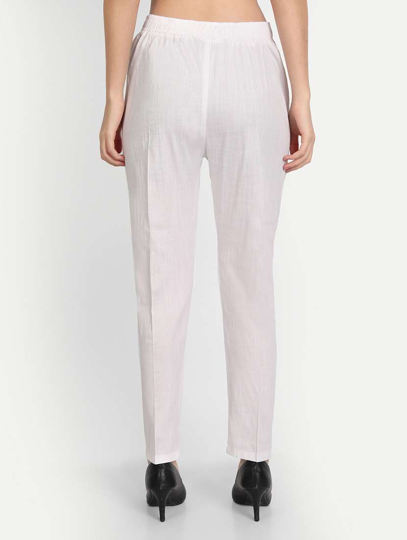 women solid slim fit tapered pant  - 21967071 -  Standard Image - 1