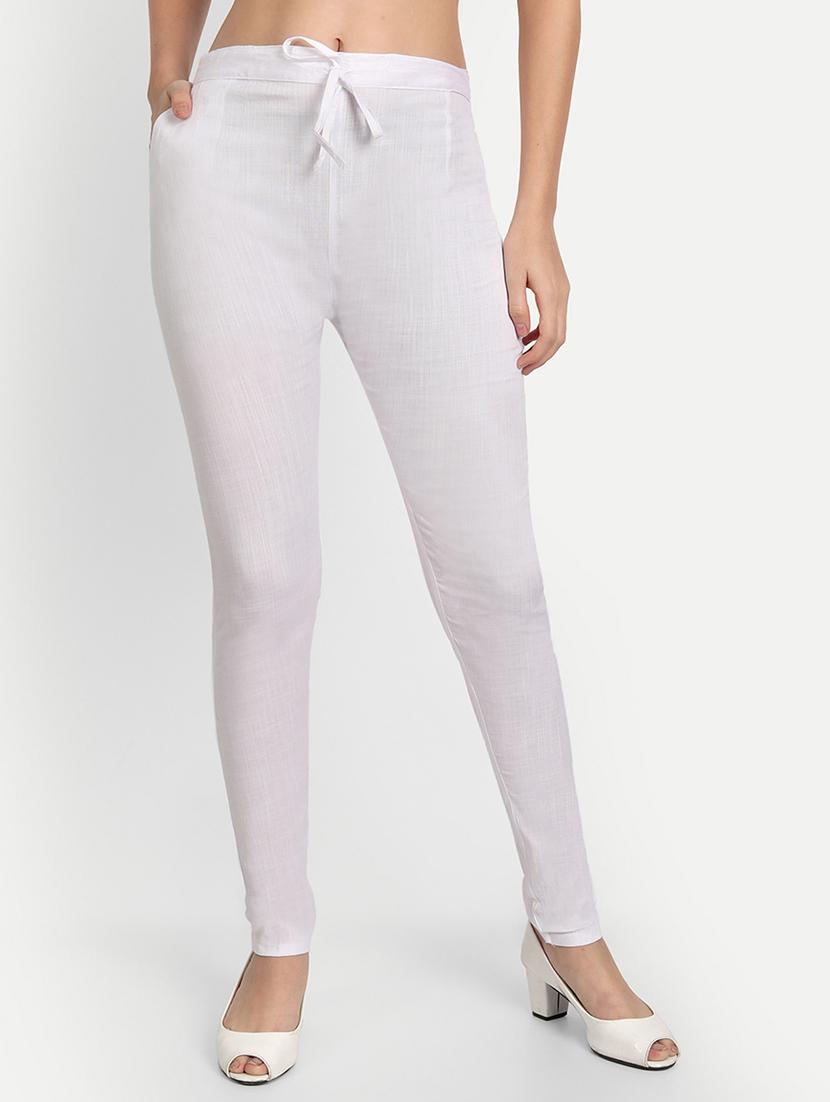 women solid regular fit cigarette trouser - 21967072 - Zoom Image - 0