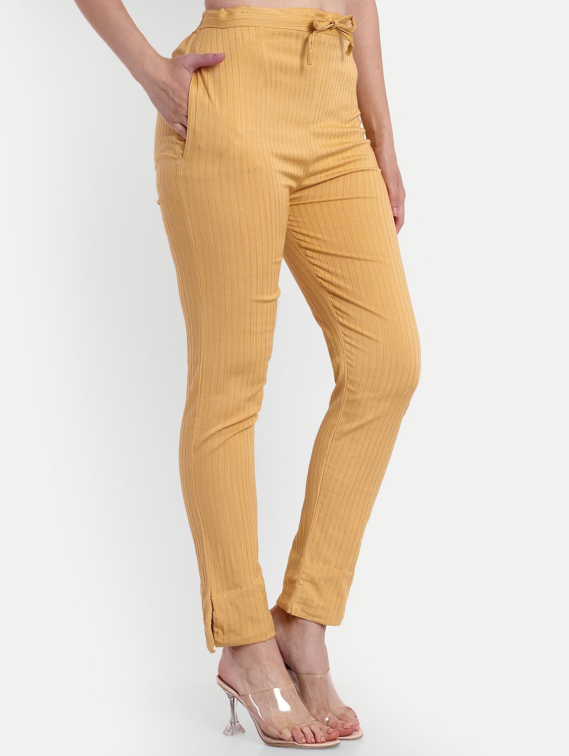 women solid slim fit cigarette trouser - 21967075 - Standard Image - 1