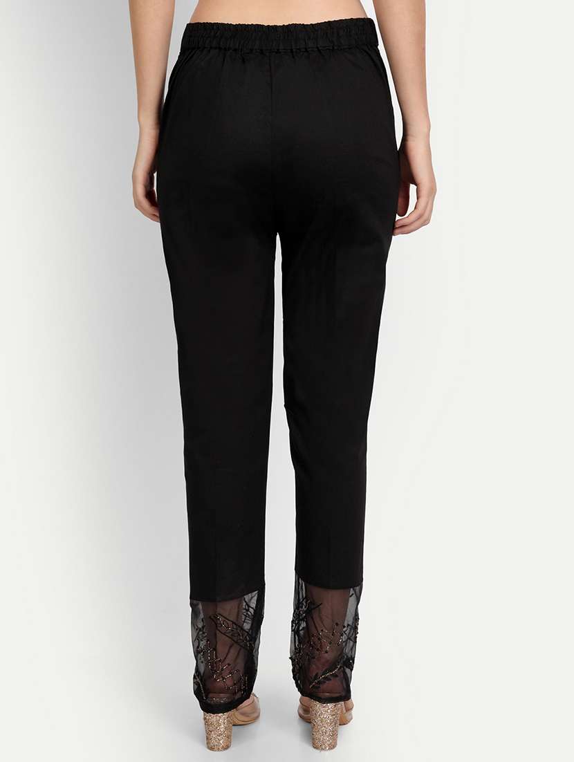 women solid regular fit tapered pant  - 21967077 -  Standard Image - 1