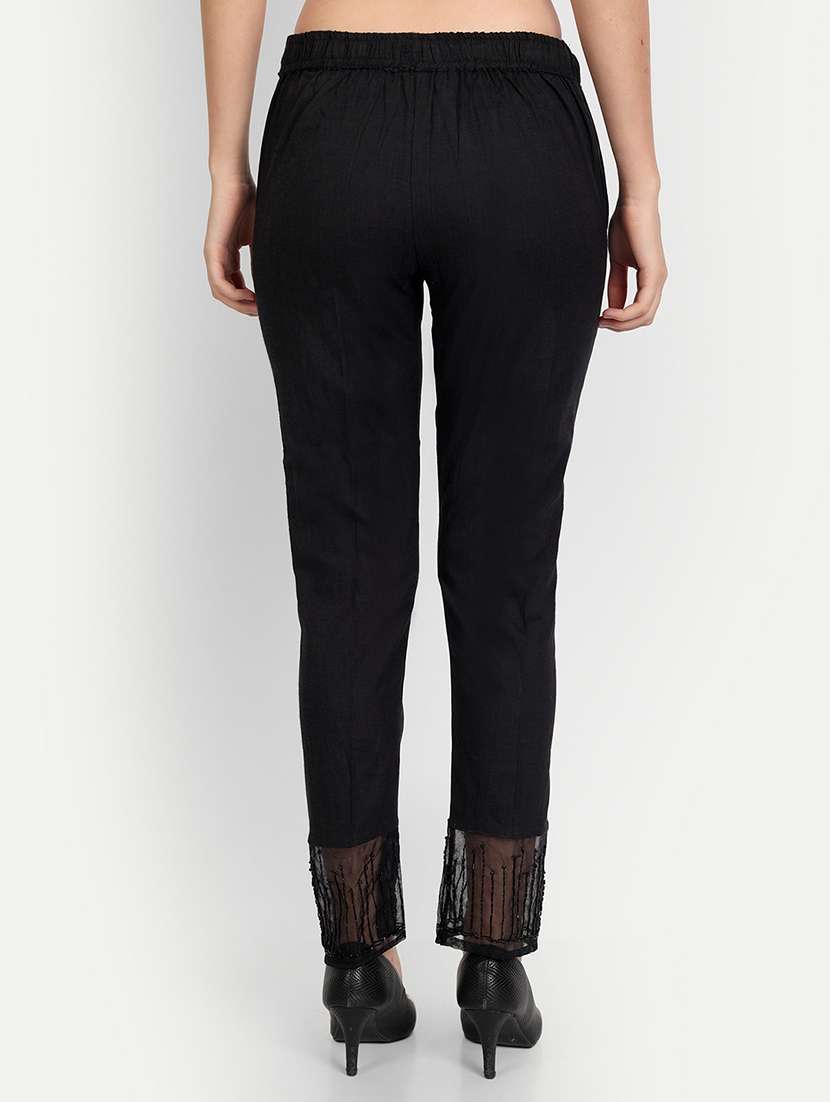 women solid regular fit tapered pant  - 21967079 -  Standard Image - 1