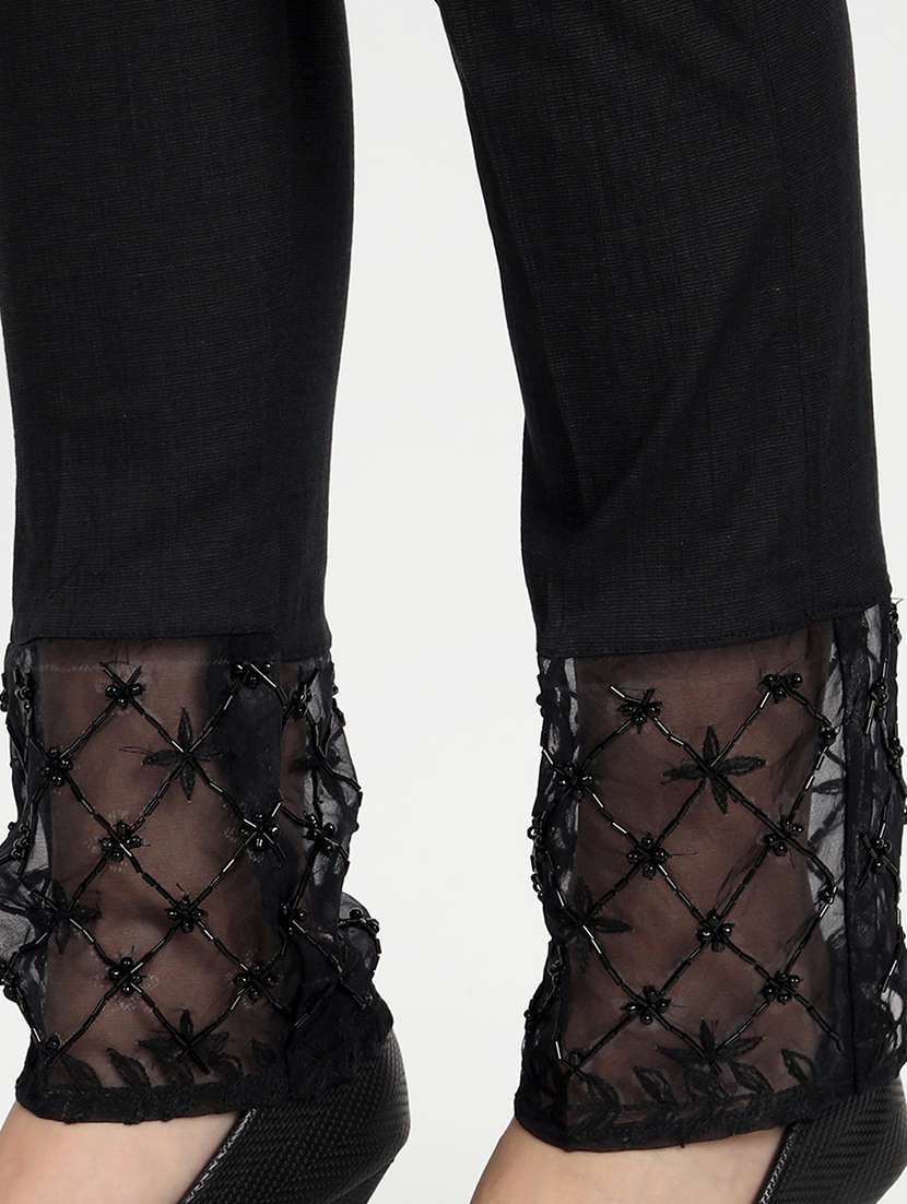 women solid regular fit tapered pant  - 21967080 -  Standard Image - 4