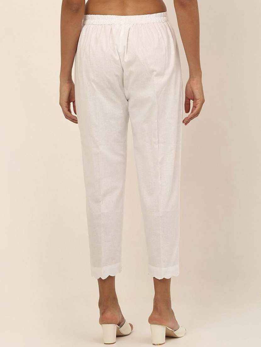 women solid regular fit tapered pant  - 21967081 -  Standard Image - 1