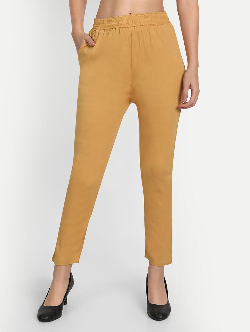 women solid slim fit cigarette trouser - 21967085 - Zoom Image - 0