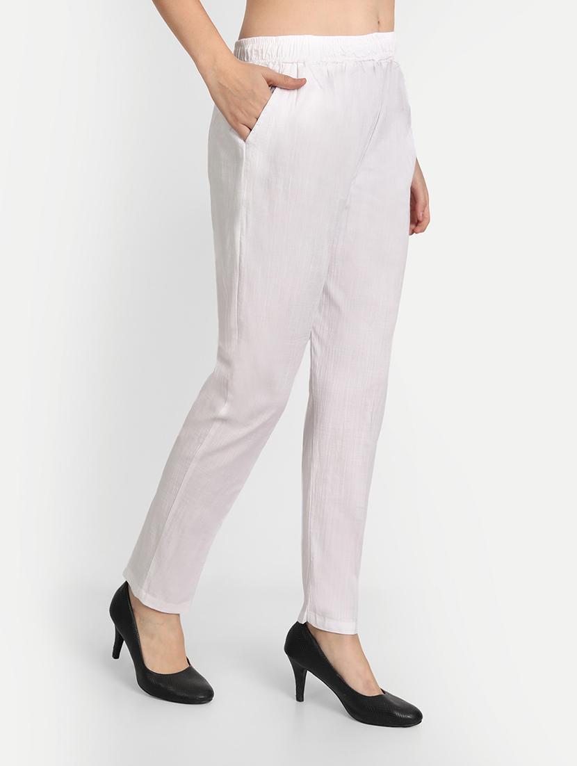 women solid regular fit tapered pant  - 21967088 -  Standard Image - 1