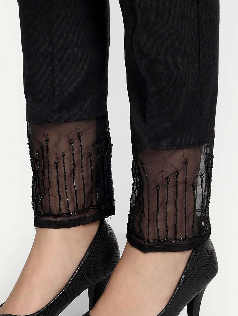 women solid regular fit tapered pant  - 21967089 -  Standard Image - 4