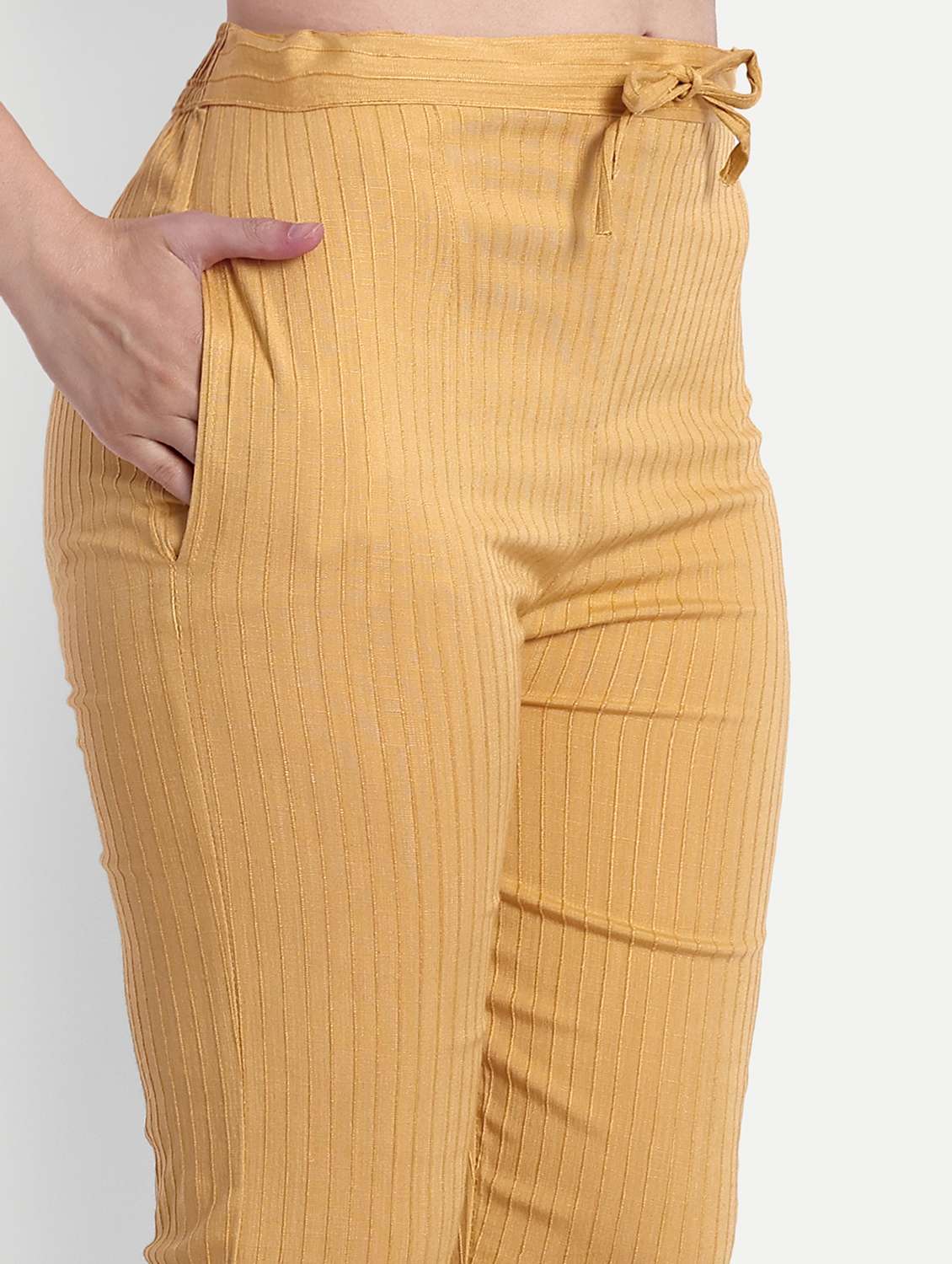 women solid slim fit tapered pant  - 21967090 -  Standard Image - 4