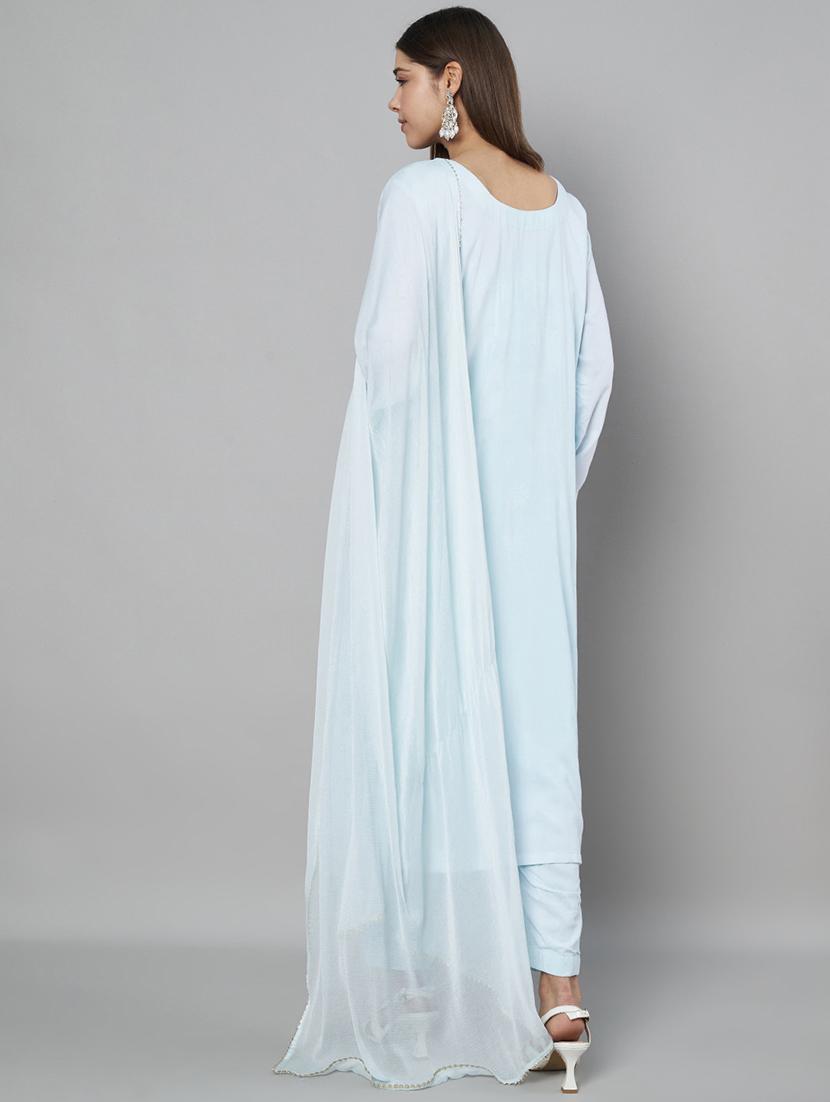 women embellished long sleeve kurta pant with dupatta set - 21967099 - Standard Image - 1