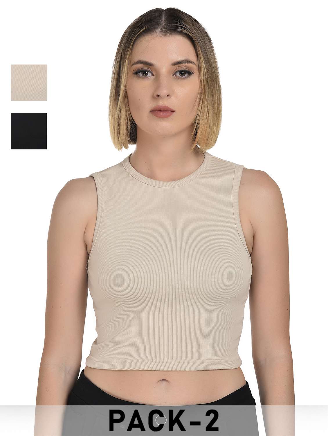 casual crop regular fit cotton blend top